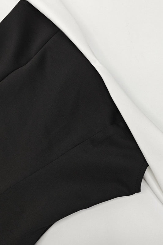 Contrast Bustier Ruffle Cocktail Dress image 8