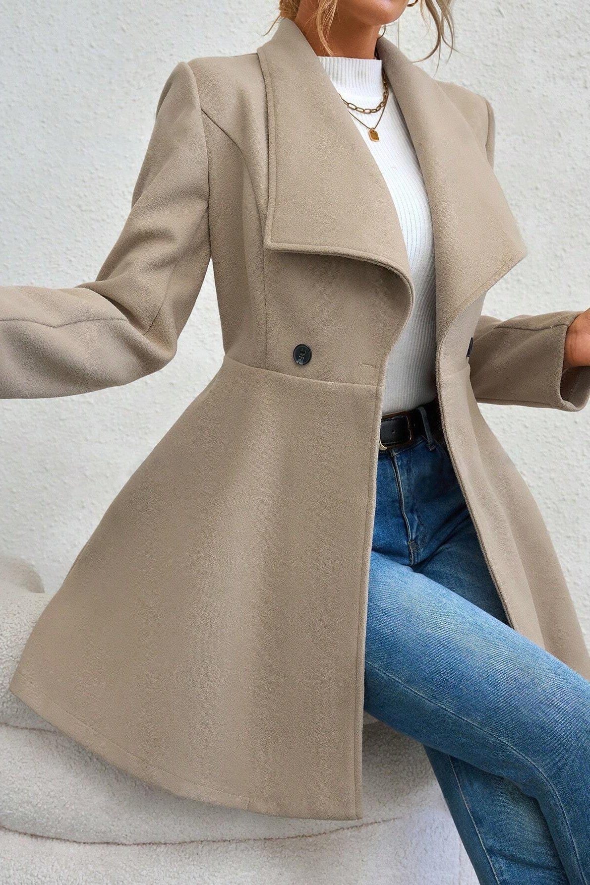 Belted Wool Long Coat image 7