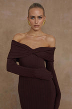Elegant Off Shoulder Knit Sweater Dress image 7