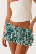 Y2K Ruffle Tiered Mini Skort Shorts image 1