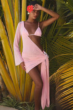 One Shoulder Cutout Three Piece Swim Set image 1