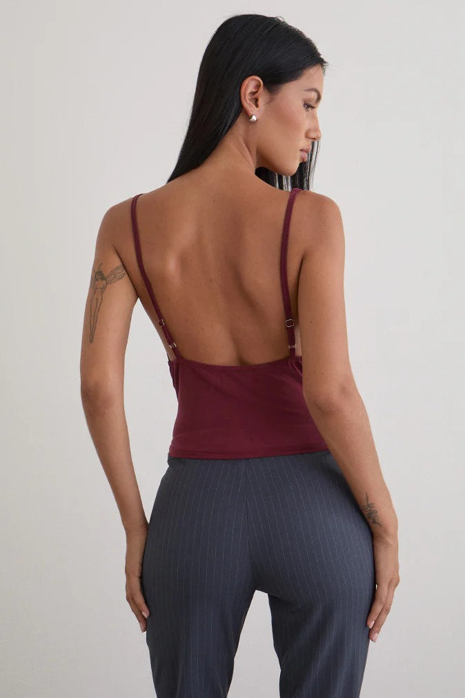Chic Solid Slim U Neck Sequin Cami Top image 4