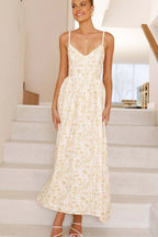 Backless Spaghetti Strap Floral Dress image 7