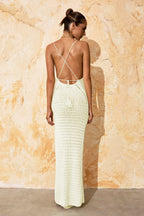 Solid Knit Cover Boho Dress image 4