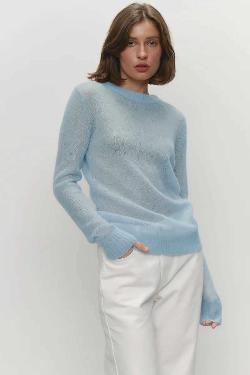 Mohair Round Neck Knit Top image 11