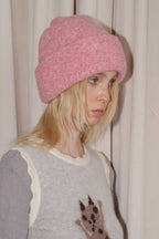 Solid Color Wool Blend Double Layer Seamless Thick Knitted Hat image 6