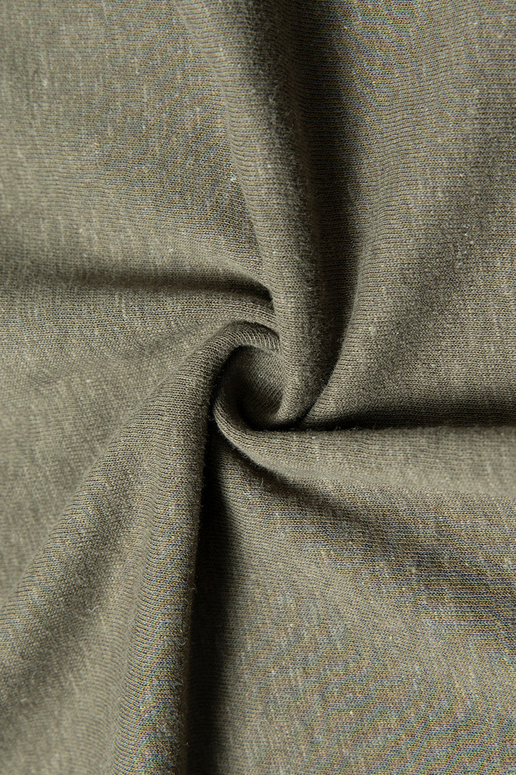 Fitted Textured Pleated Cotton Linen Knit Sweater image 6