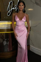Sparkling Chain Strap Split Fitted Party Dress image 4