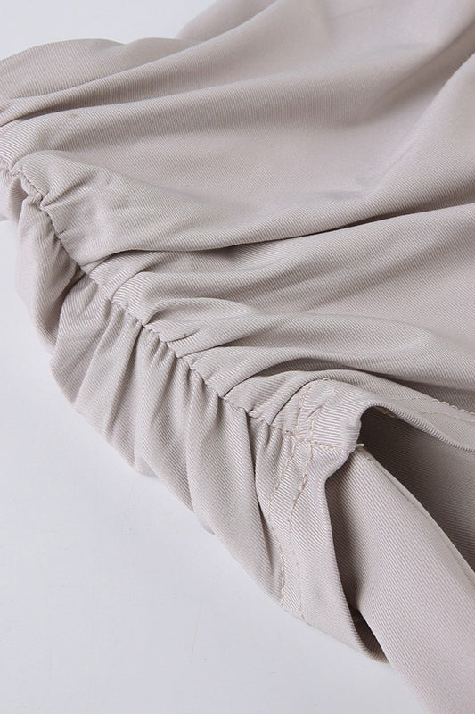 Irregular Slit Waist Pleated Midi Skirt image 5