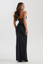 Halter Mesh Panel Maxi Dress image 8