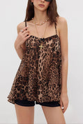 Bow Strap Ruffle Hem Cami Top image 1