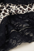 Trendy Asymmetrical Lace Leopard Print Blouse image 4