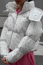 Chic Printed Puffy Puffer Jacket image 11