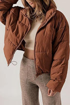 Classic Plain Quilted Puffer Jacket image 2