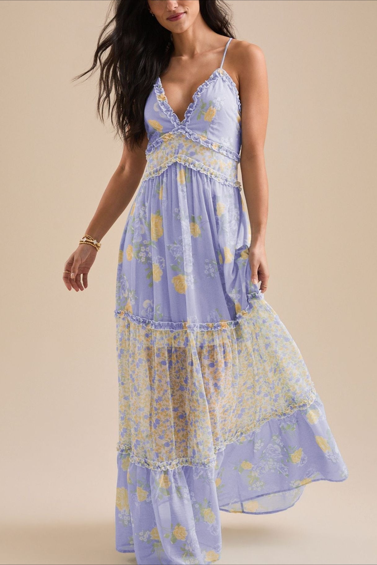 Fresh Boho Floral Cami Maxi Dress image 6