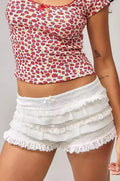 Layered Ruffle Lace Shorts image 1