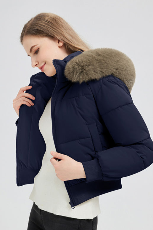 Short Waist Slim Puffer Coat image 11