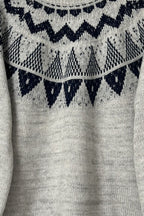 Vintage Slouchy Jacquard Loose Knit Pullover Sweater image 3