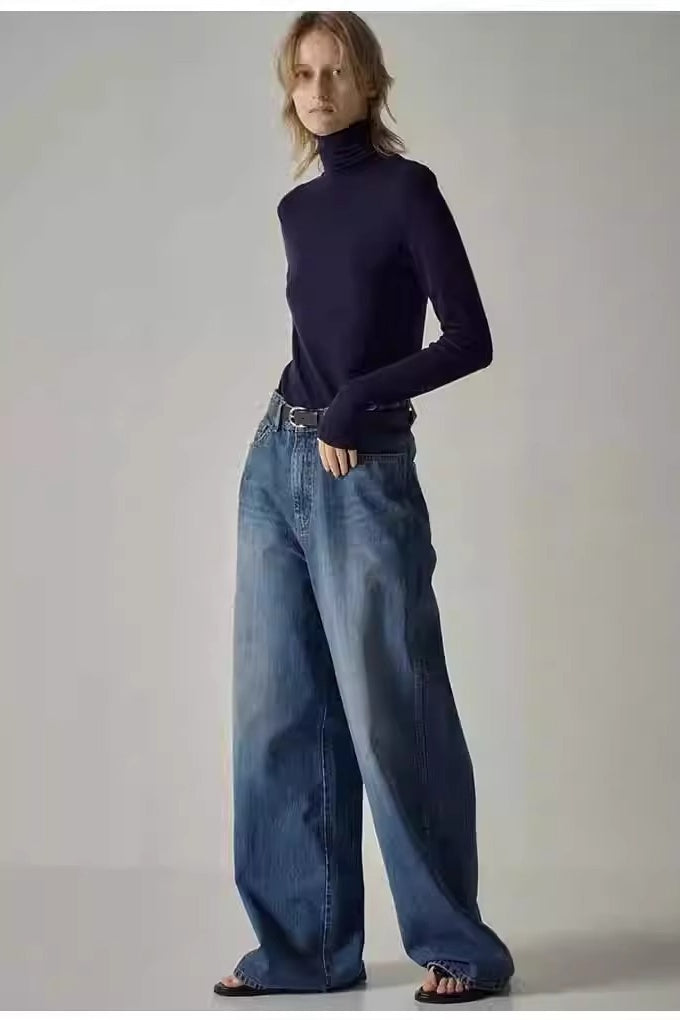 High Waist Black Wide Leg Jean image 2