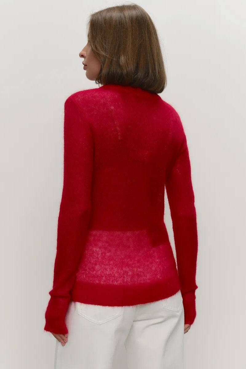 Mohair Round Neck Knit Top image 17