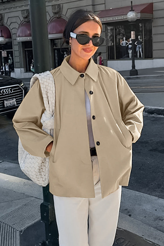 French Khaki Utility Trench Coat image 9