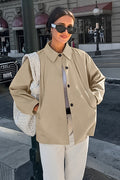 French Khaki Utility Trench Coat image 9