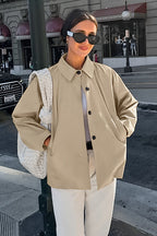 French Khaki Utility Trench Coat image 9
