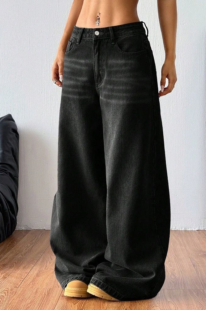 Vintage Washed Wide-Leg Jeans image 3
