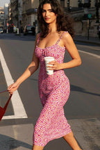 Vacation Floral Spaghetti Strap Midi Dress image 2