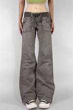 Multi Pocket Low Waist Bootcut Jeans image 1