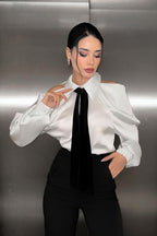 Professional Chic Collared Long Sleeve Blouse image 4