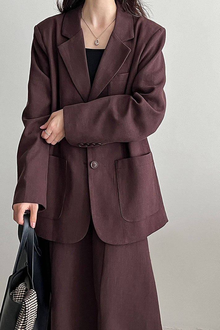 Linen Relaxed Fit Blazer image 3