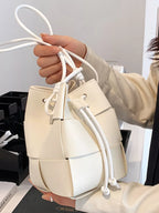 Carmen Bucket Bag detail view styled for Avrienne