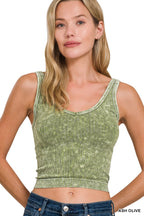 Lilou Ribbed Tank styled for Avrienne