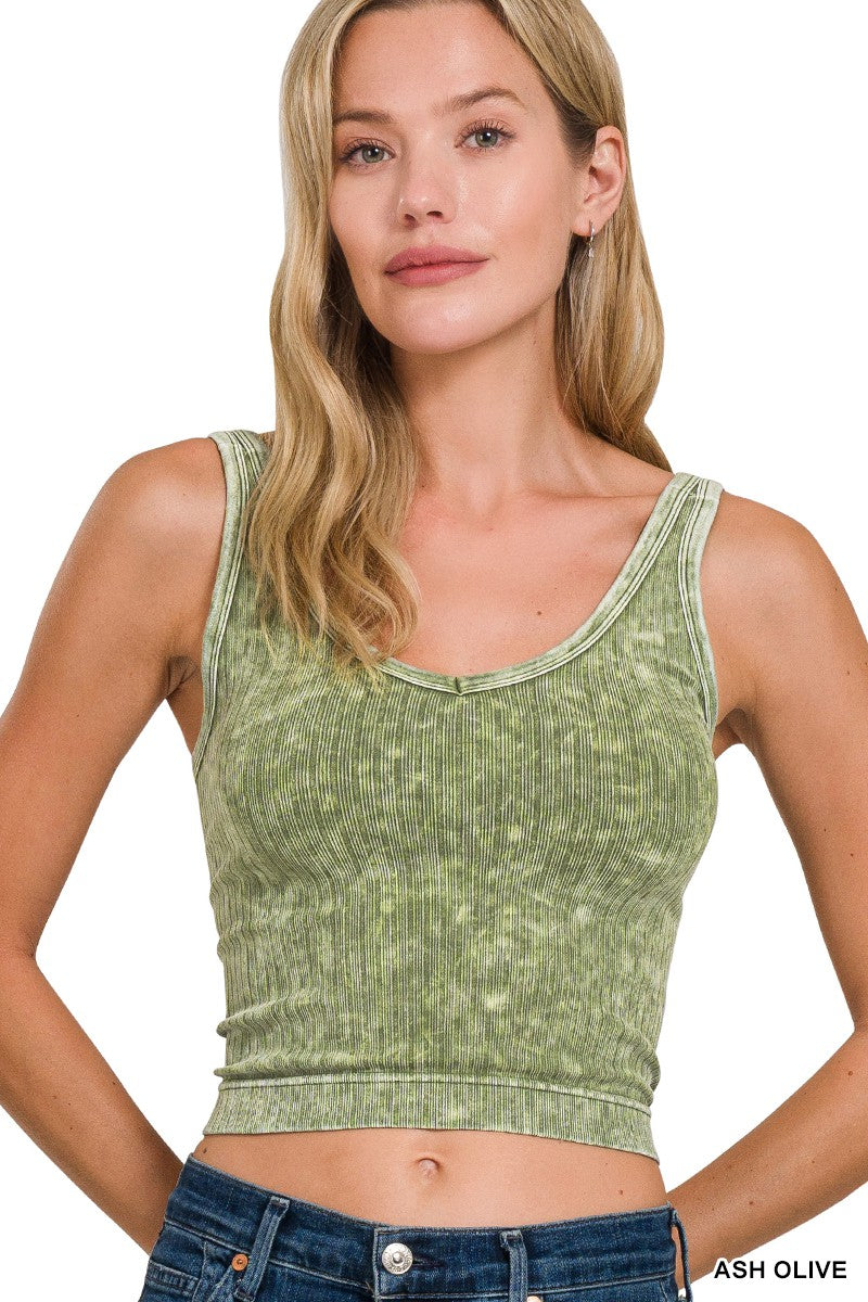 Lilou Ribbed Tank styled for Avrienne