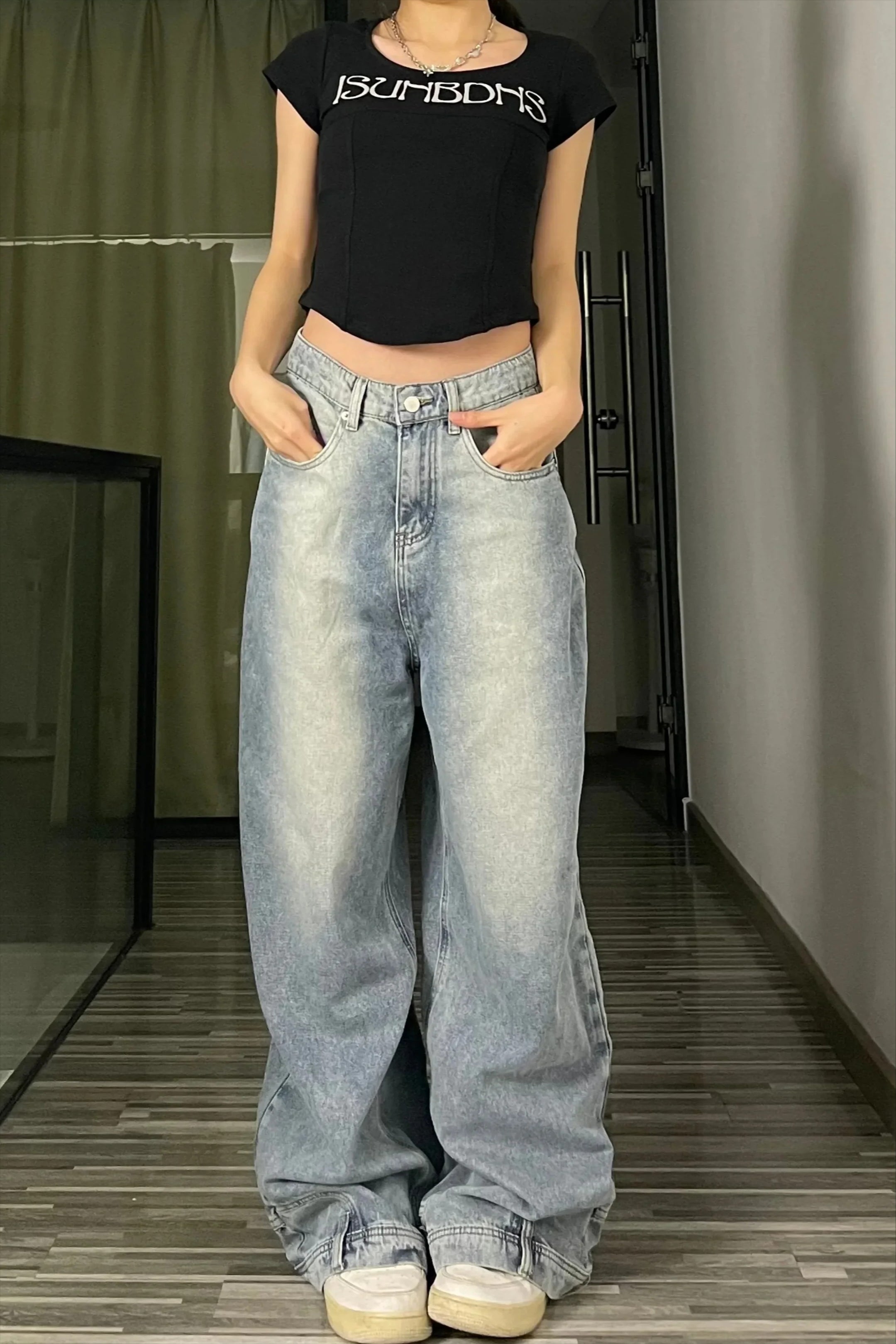 Loose Fit Reverse Pocket Jeans image 1