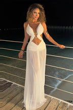 Mesh Hollow Out Boho Dress image 24