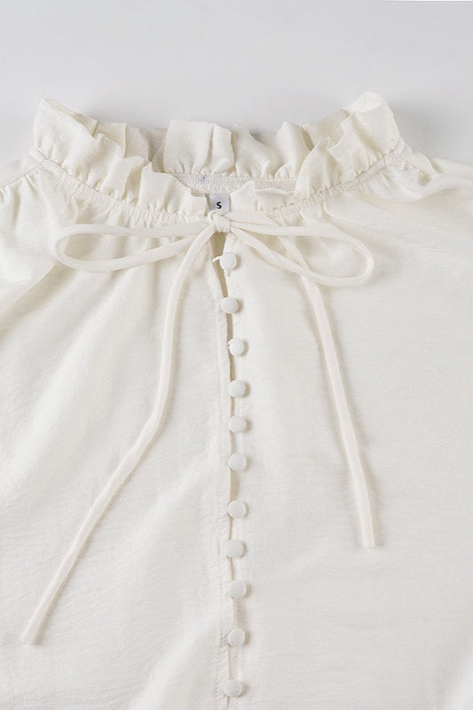 Chic Elegant Deep V Tie Ruffle Sleeve Mini Dress image 5