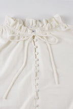 Chic Elegant Deep V Tie Ruffle Sleeve Mini Dress image 5
