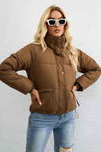 Short Stand Collar Puffer Coat image 4