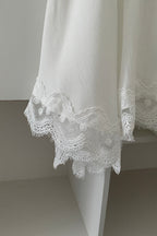 Fashionable Elegant Asymmetrical Lace Panel Midi Skirt image 5