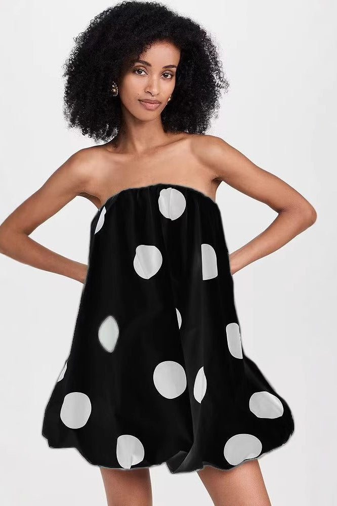 Sexy Polka Dot Strapless Bodycon Mini Dress image 7