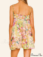 Printed Strap Tie-Up Slip Mini Dress image 3