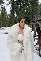 Faux Fur Extended Thick Warm Overcoat image 1