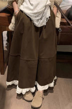 Wool Blend Ruffle High-Waisted Relaxed Skirt image 3