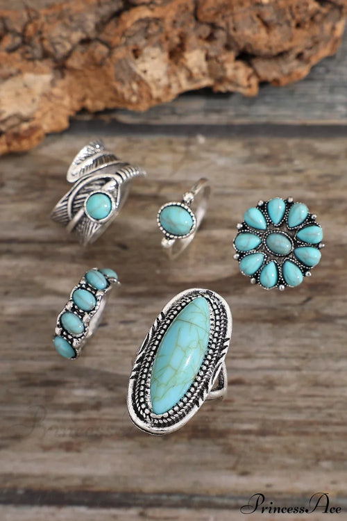 5pcs Vintage & Fashionable & Exquisite Bohemian Ring image 2