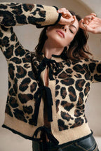 Slouchy Leopard Knitwear Cardigan image 1