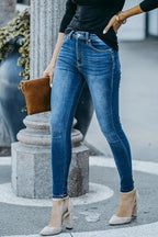 High Waist Skinny Pencil Jeans image 1