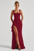 Sexy Spaghetti Strap High Slit Maxi Party Dress image 11