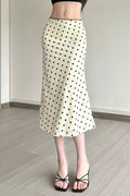 Solid Polka Dot High Waist Bodycon Skirt image 1